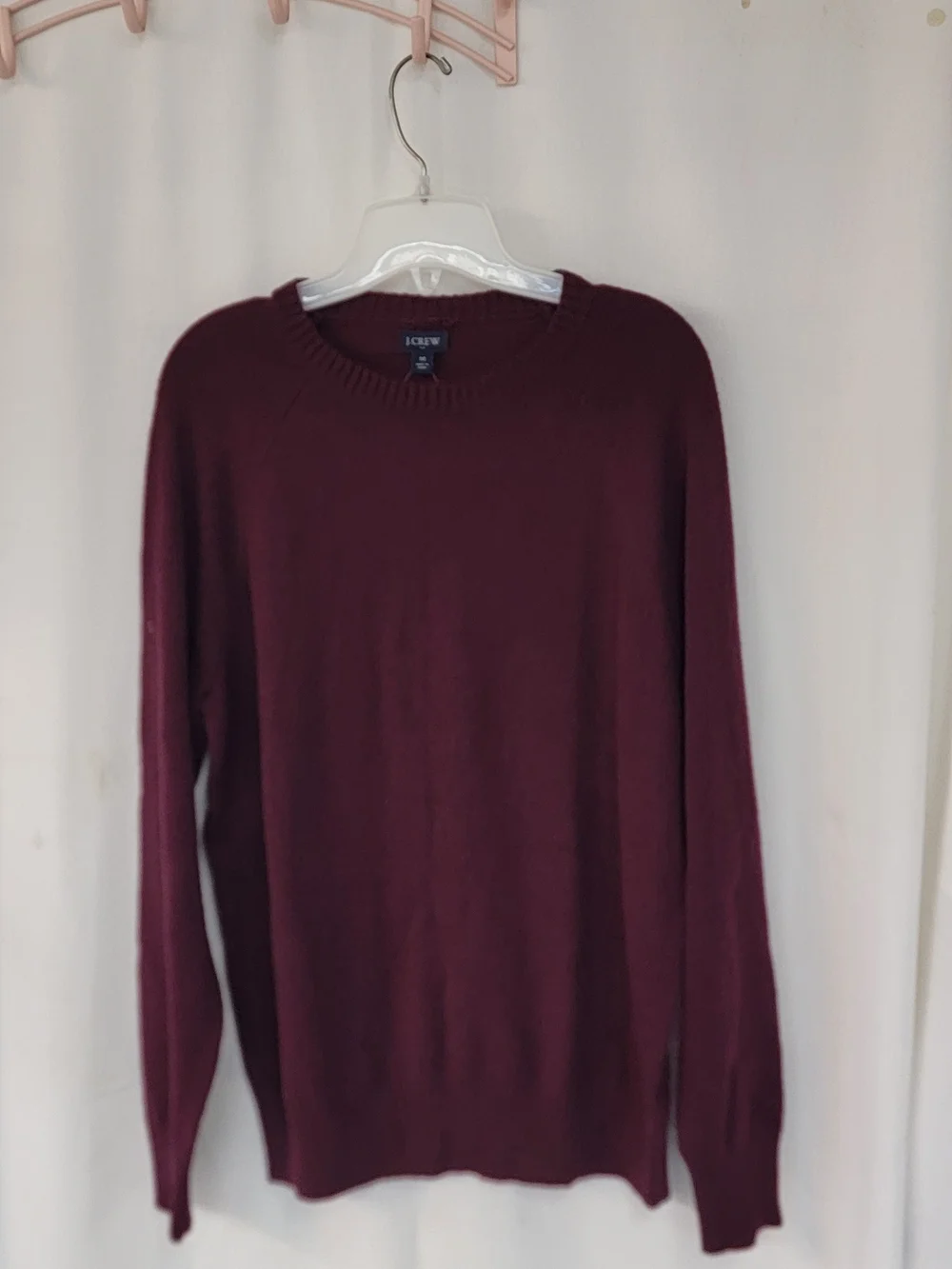 J. Crew Men's Crewneck Sweater in Burgundy
